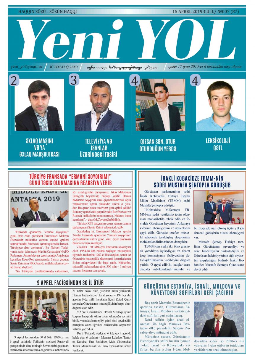 №007 (87) 15 APREL 2019-CU İL